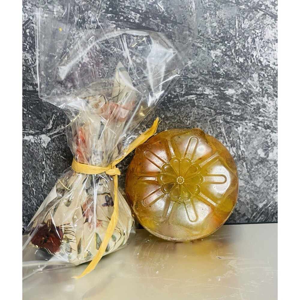 Handmade Artisan Jojoba  Lemongrass Flower Shaped Soap Perfect For Gifts!